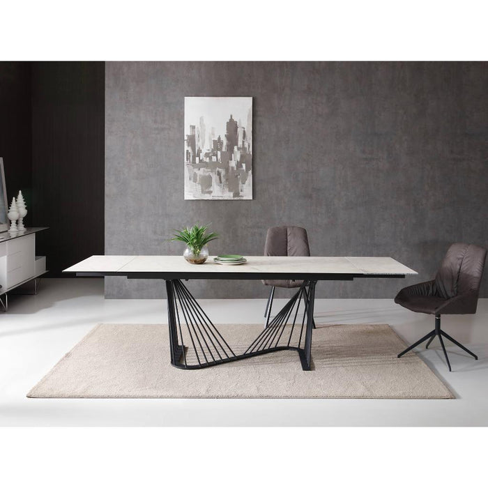 Whiteline Modern Roma Extendable Dining Table