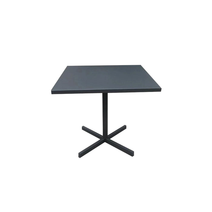 Whiteline Modern Belle Black Outdoor Compact Square Dining Table Set