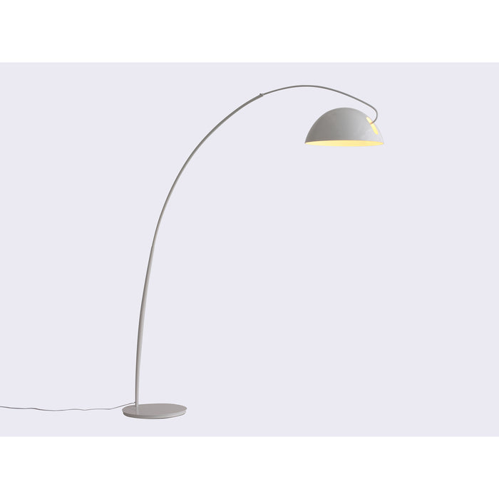 Whiteline Modern Calvin White Aluminum Floor Lamp