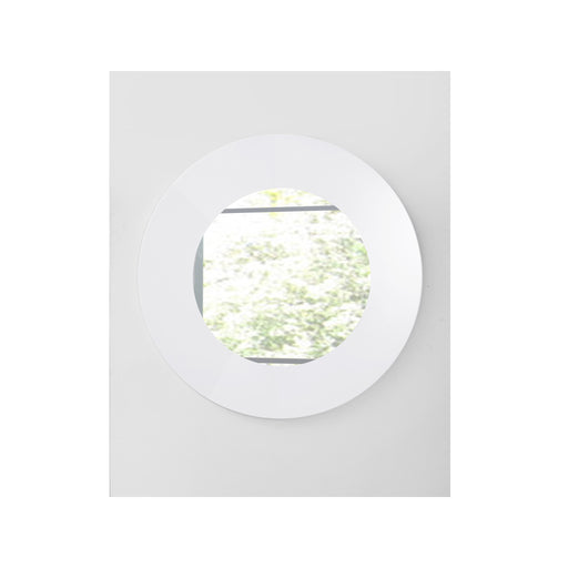 Whiteline Modern Delaney White Round Mirror