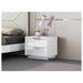 Whiteline Modern Navi White High Gloss Nightstand 