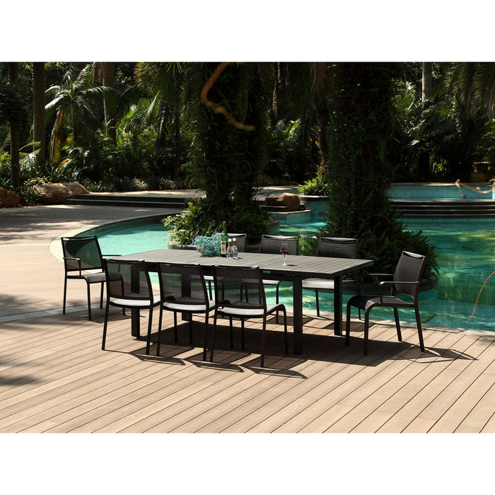 Whiteline Modern Alum Outdoor Extendable Dining Table