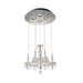 Whiteline Modern Macy Clear Glass and Crystal Ceiling Lamp