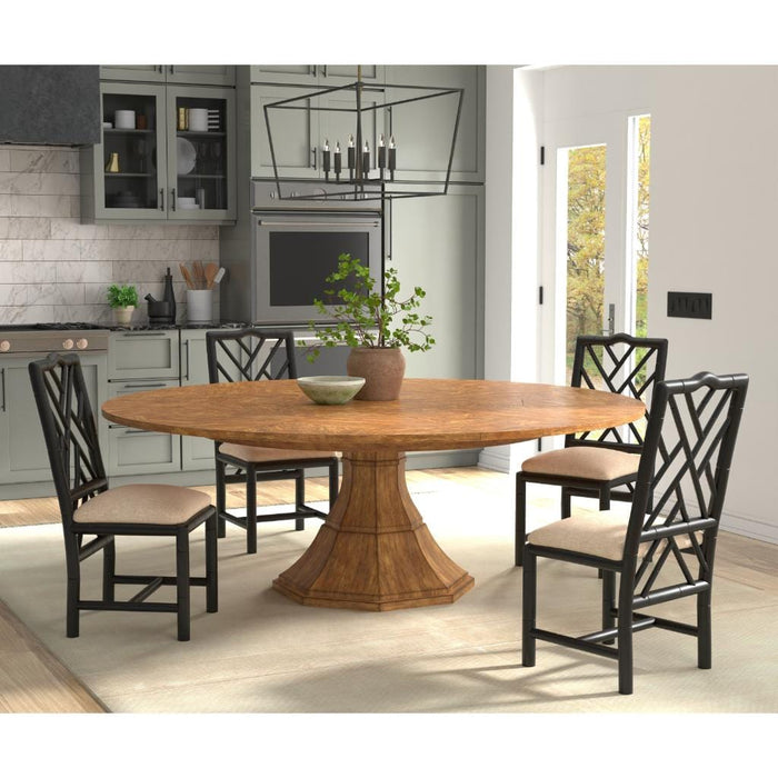 Sarreid LTD. Dining Table Giselle Extendining Jupe Dining Table Lg, Mink Finish by Sarreid LTD