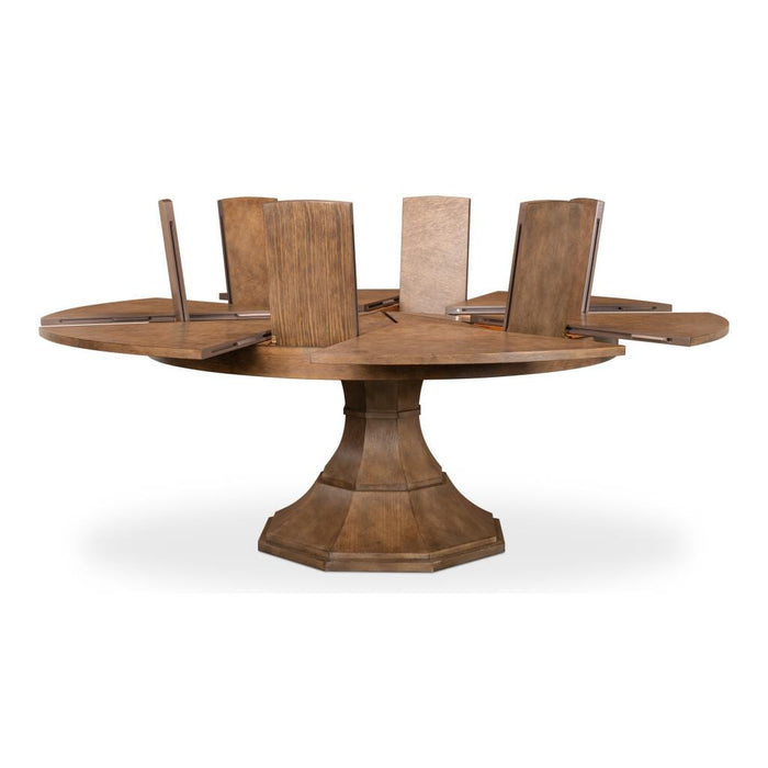 Sarreid LTD. Dining Table Giselle Extendining Jupe Dining Table Lg, Mink Finish by Sarreid LTD