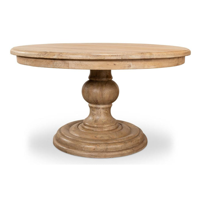 Sarreid LTD. Dining Table Guillermo Wood Pedestal Dining Table by Sarreid LTD.