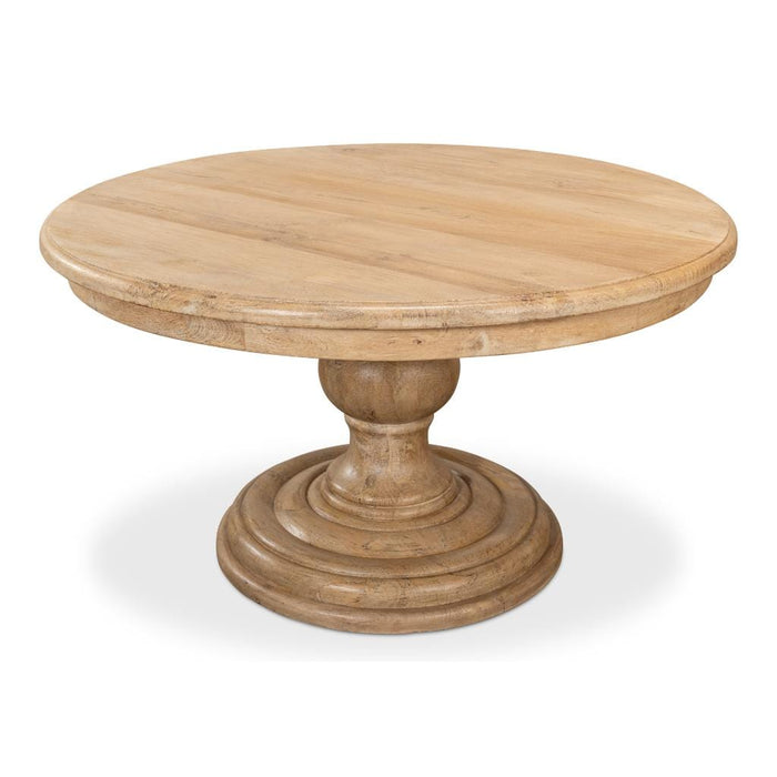 Sarreid LTD. Dining Table Guillermo Wood Pedestal Dining Table by Sarreid LTD.