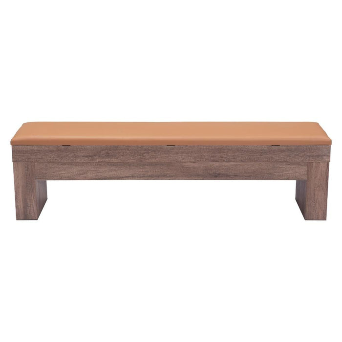 Zuo Bench Bonker Storage Bench Brown