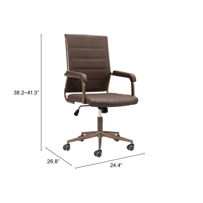 Zuo Office Chair Auction Office Chair Espresso by Zuo