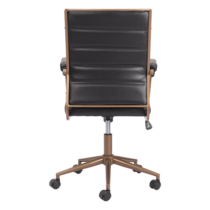 Zuo Office Chair Auction Office Chair Vintage Black by Zuo