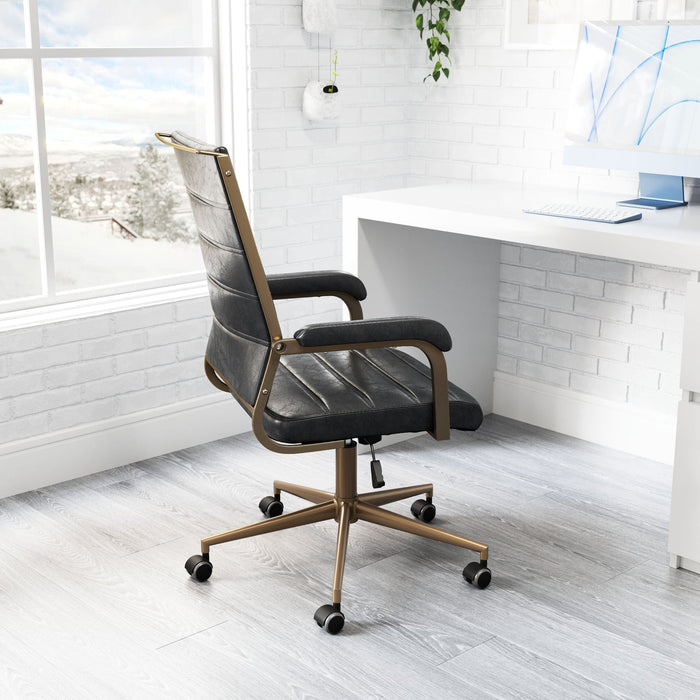 Zuo Office Chair Auction Office Chair Vintage Black by Zuo