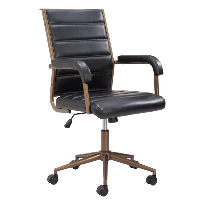 Zuo Office Chair Auction Office Chair Vintage Black by Zuo